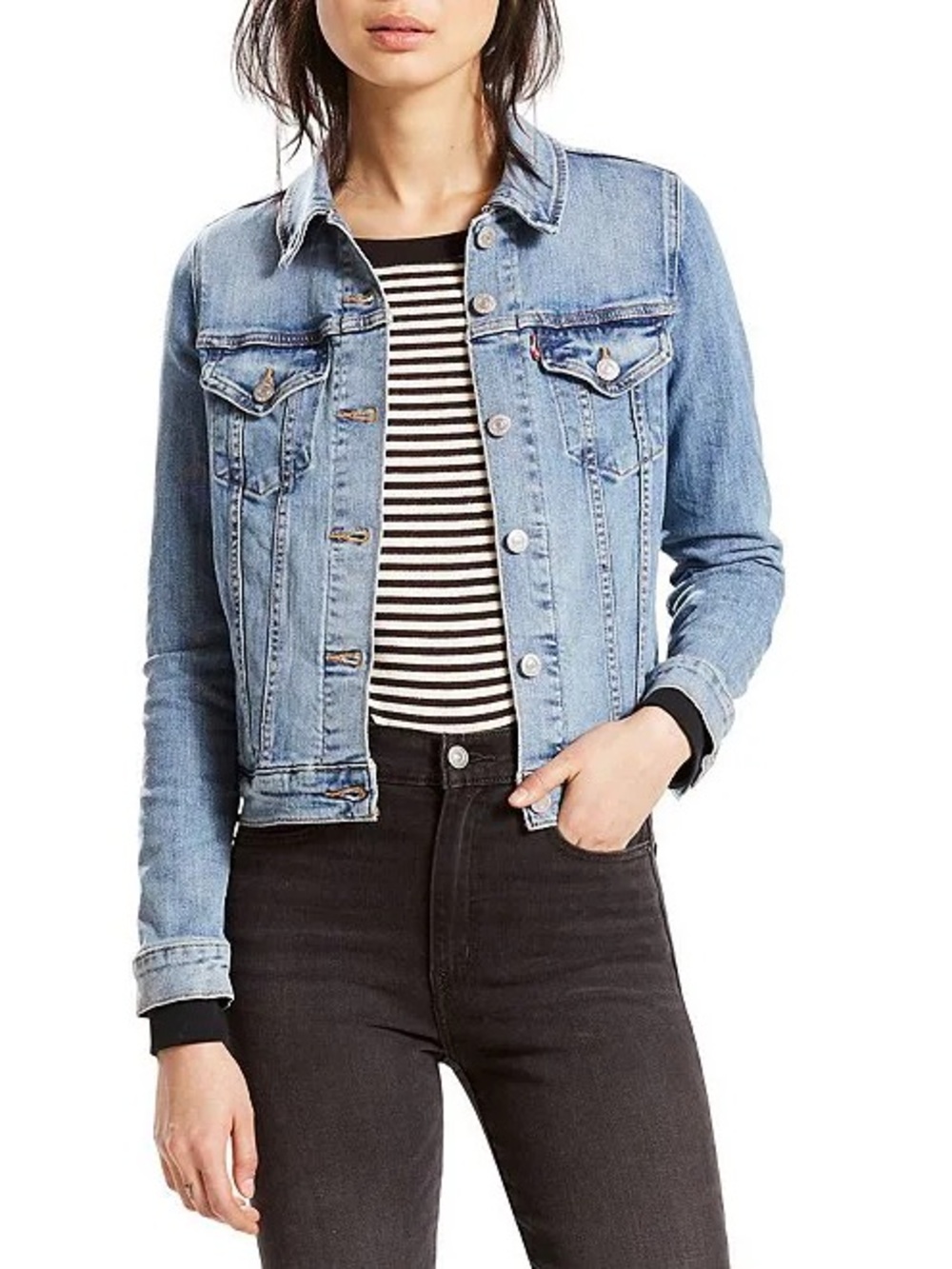 Levi’s premium denim trucker jean jacket women’s size small